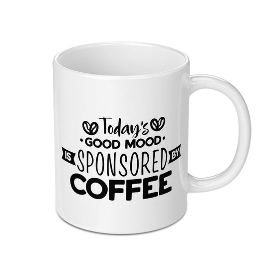 Coffee Lover Mug, Good Mood Mug, Sponsored By Coffee Mug, Funny Coffee Mug, Caffeine Mug, Gift For Coffee Lovers, Coffee Addict Mug - Tawshia