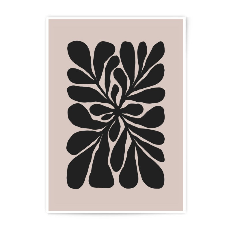 Abstract Floral Photographic Print, Minimalist Wall Art, Neutral Tone Art, Black and Beige Art, Botanical Art Print, Home Decor, Wall Decor - Tawshia