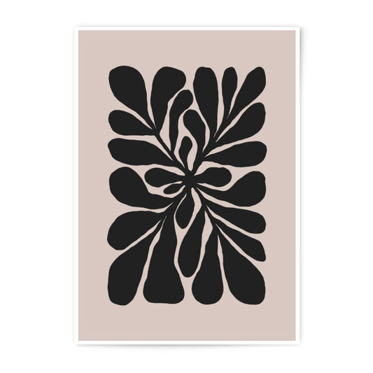 Abstract Floral Photographic Print, Minimalist Wall Art, Neutral Tone Art, Black and Beige Art, Botanical Art Print, Home Decor, Wall Decor - Tawshia