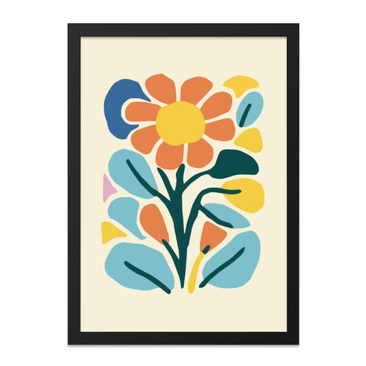 Abstract Floral Wall Art, Modern Flower Print, Colorful Botanical Decor, Contemporary Art Print, Living Room Decor - Tawshia