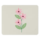 Pink Flower Mouse Pad, Floral Desk Decor, Cute Office Accessory, Botanical Computer Mat, Gift for Her, Home Office Decor - Tawshia