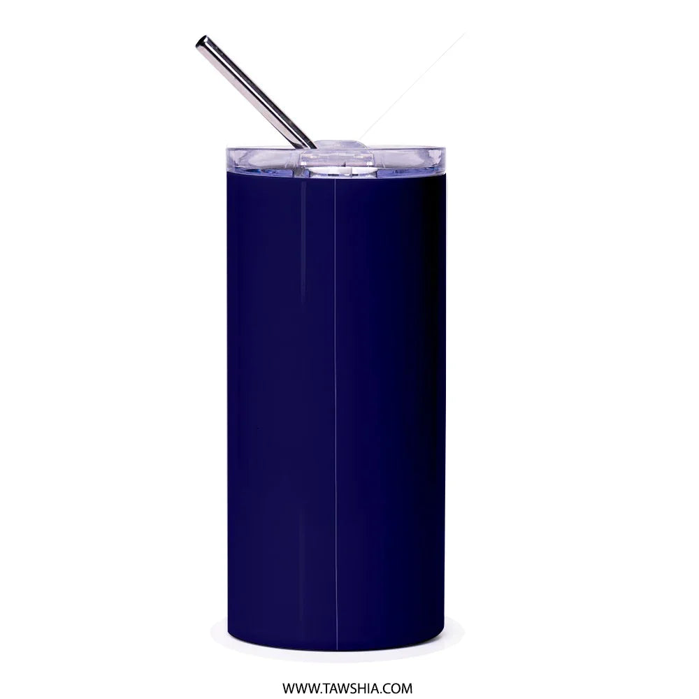 Stylish Dark Blue Tumbler Cup with Straw product type