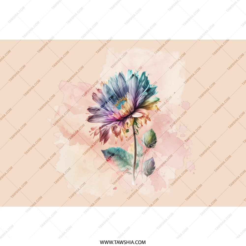 Floral Art Tumbler, Watercolor Flower Tumbler, Cute Tumbler, Gift Idea, Everyday Tumbler, Flower Design Tumbler, Travel Tumbler - Tawshia