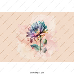 Floral Art Tumbler, Watercolor Flower Tumbler, Cute Tumbler, Gift Idea, Everyday Tumbler, Flower Design Tumbler, Travel Tumbler - Tawshia