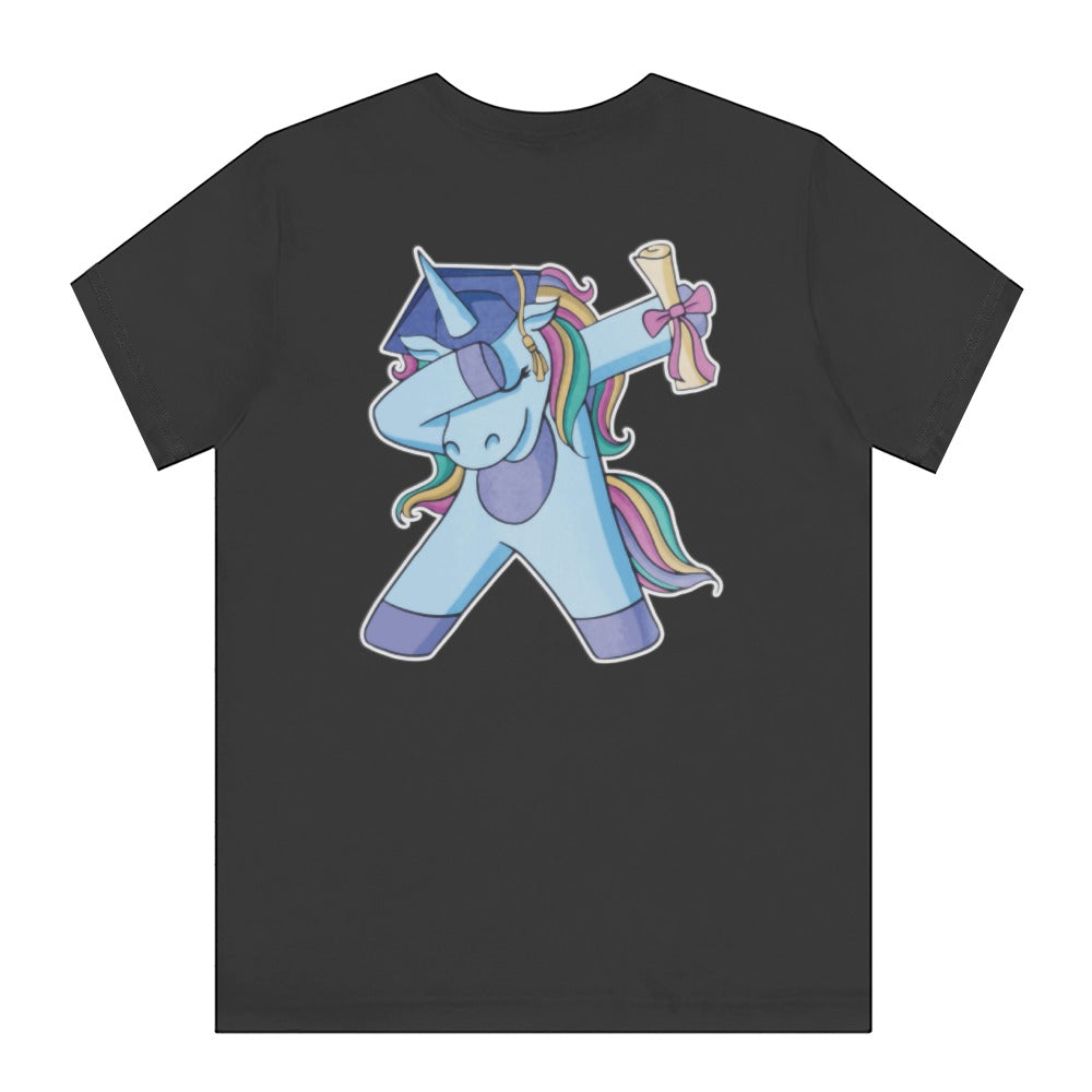 Graduating Unicorn Dabbing Design Graphic T-shirt product type