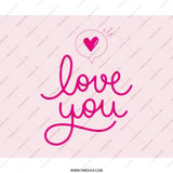 Love You Mouse Pad, Heart Design, Valentine's Gift, Office Decor, Cute Mousepad, Pink Desk Accessories, Gamer Mouse Pad, Trendy Mousepad - Tawshia