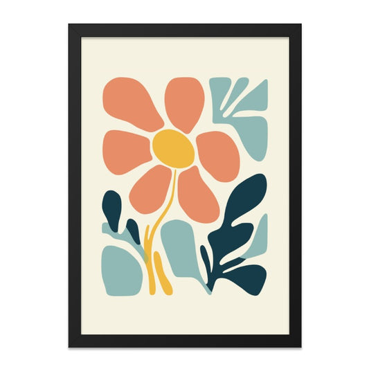 Abstract Flower Wall Art, Modern Floral Print, Botanical Wall Decor, Colorful Flower Art, Living Room Art, Trendy Wall Art - Tawshia