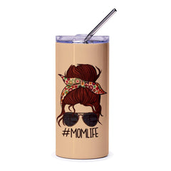 #MomLife Graphic Design Double-Walled Stainless Steel Tumbler Product