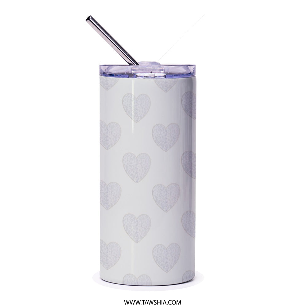 Be Amazing Today Tumbler, Inspirational Tumbler, Positive Quote Tumbler, Heart Tumbler, Gift for Her, Gift for Friend - Tawshia