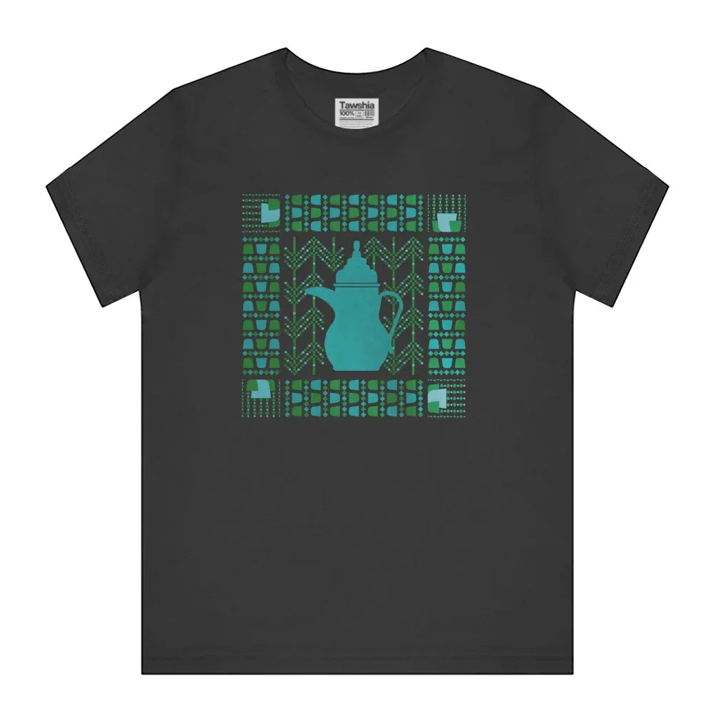 Unique Design with Green Pattern on Black Shirt product type