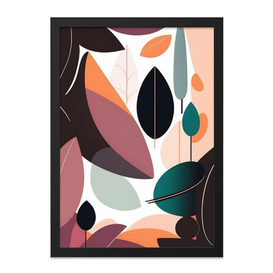 Abstract Leaf Wall Art, Botanical Print, Modern Home Decor, Colorful Leaves, Art Prints, Wall Decor - Tawshia