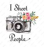 Photographer Gift Mug, I Shoot People Funny Mug, Camera Mug, Photography Lover Gift, Photography Coffee Mug, Floral Camera Mug Design - Tawshia