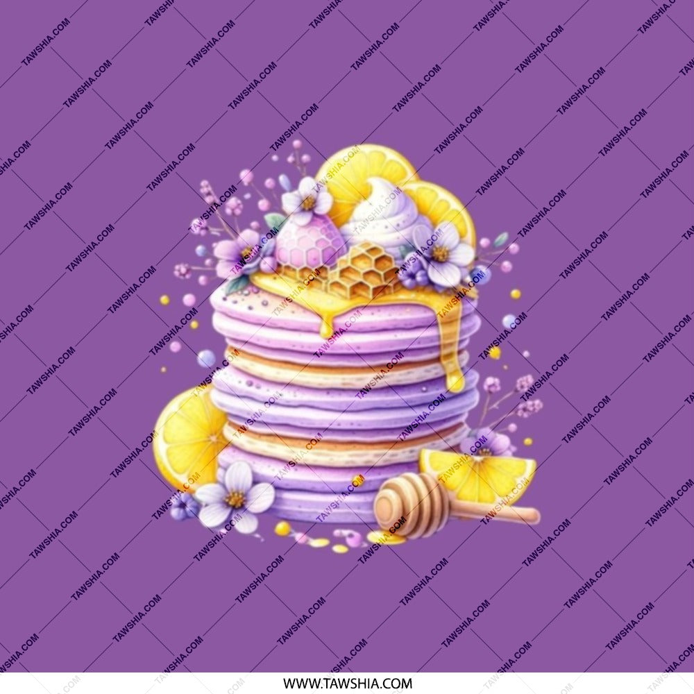 Pancake Pocket Mirror, Purple Aesthetic Mirror, Lemon Honey Pocket Mirror, Food Lover Gift, Floral Pocket Mirror, Makeup Mirror, Cute Mirror - Tawshia