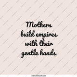 Mothers Build Empires Pocket Mirror, Mom Gift, Inspirational Quote Mirror, Empowering Women, Gift for Mom, Pocket Mirror - Tawshia