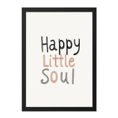 Happy Little Soul Art, Inspirational Wall Art, Positive Quote Print, Cute Nursery Decor, Motivational Saying, Home Decor - Tawshia