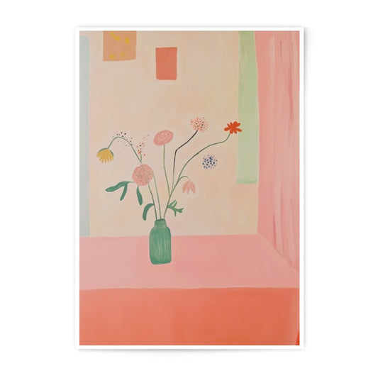 Floral Still Life Photographic Print, Vase Art Print, Flower Bouquet Photography, Botanical Wall Art, Home Decor, Modern Art - Tawshia