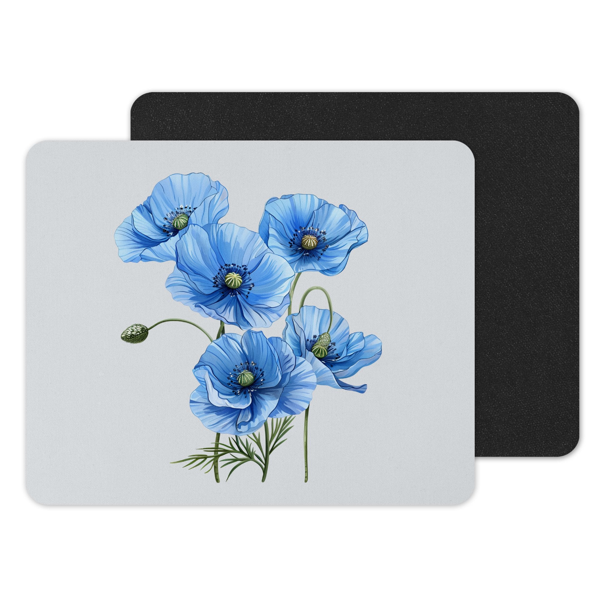 Blue Floral Bouquet Mouse Pad Unique Desk Accessory Product Type