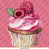 Raspberry Cupcake Pinback Button, Pink Sweet Treat Badge, Cute Food Accessory, Baker Gift, Dessert Lover Button, Party Favor Button - Tawshia