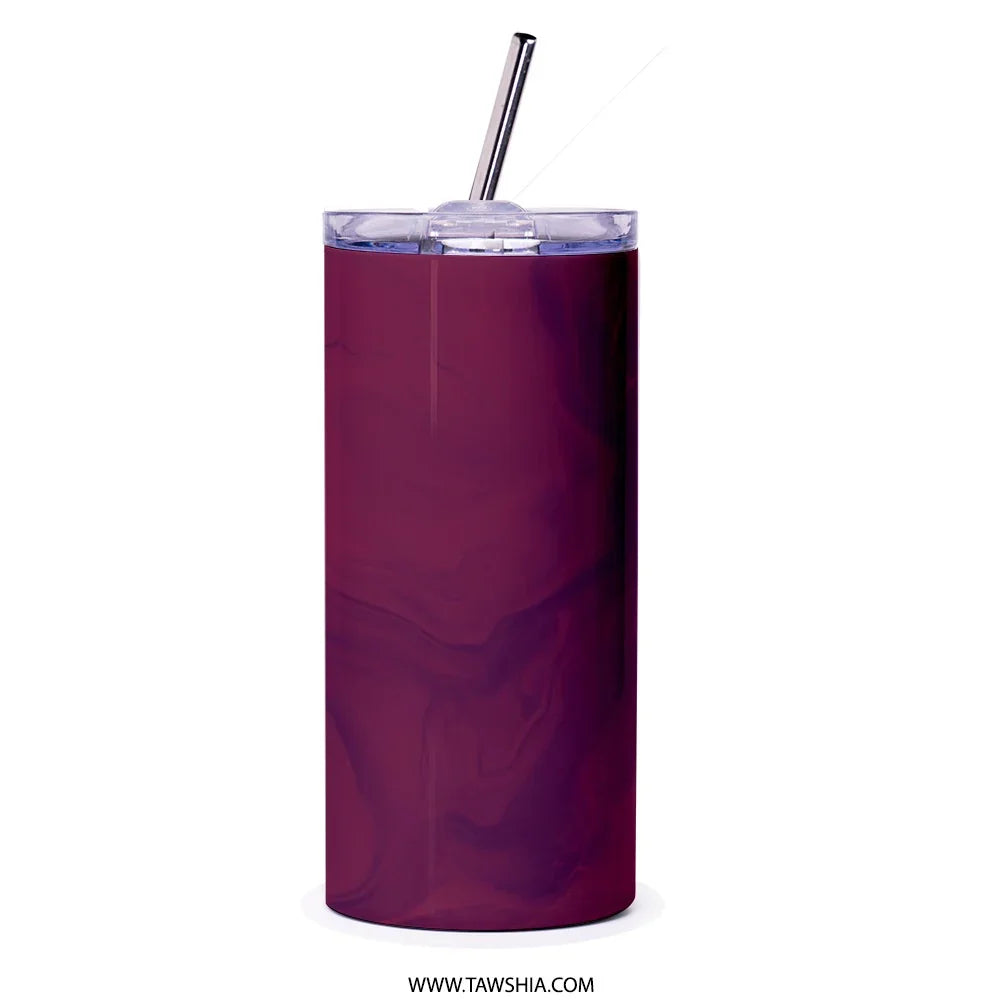 Elegant Maroon Swirl Design Tumbler Drinkware Product