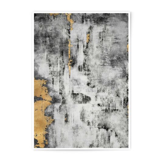 Abstract Photographic Print, Gold and Grey Wall Art, Modern Home Decor, Contemporary Art Print, Living Room Art, Unique Gift Idea - Tawshia