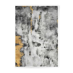 Abstract Photographic Print, Gold and Grey Wall Art, Modern Home Decor, Contemporary Art Print, Living Room Art, Unique Gift Idea - Tawshia