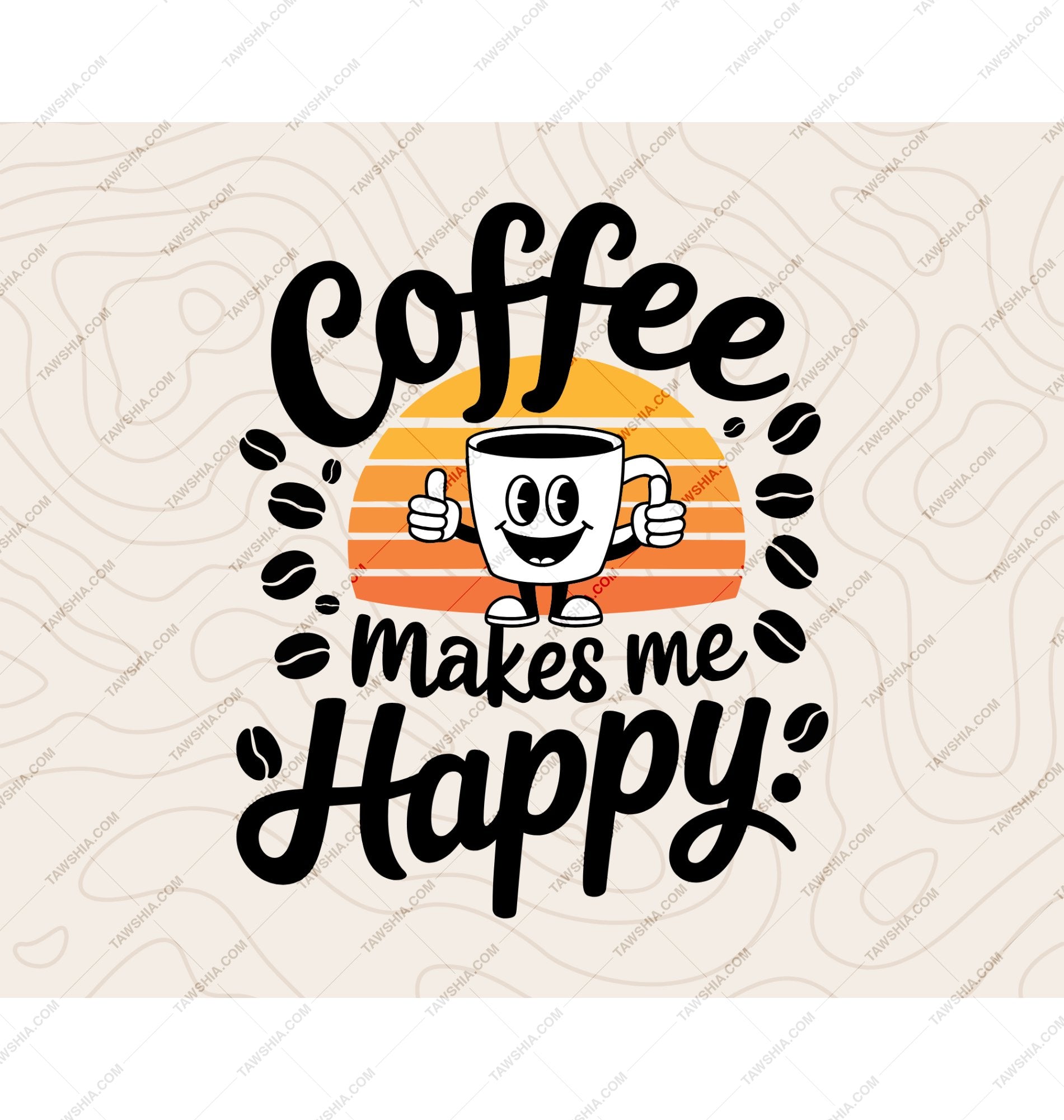 Coffee Makes Me Happy Funny Mug product