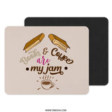 Books and Coffee Mouse Pad, Readers Gift, Book Lover Decor, Coffee Lover, Home Office Accessories, Desk Decor, Mousepad Gift - Tawshia