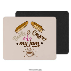 Books and Coffee Mouse Pad, Readers Gift, Book Lover Decor, Coffee Lover, Home Office Accessories, Desk Decor, Mousepad Gift - Tawshia