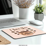 Coffee Lover Mouse Pad, I Love You More Than Coffee, Cute Coffee Gift, Coffee Bean Design, Office Decor, Coffee Art, Gift for Her - Tawshia