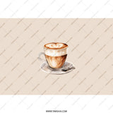 Latte Art Tumbler, Coffee Lover Gift, Watercolor Tumbler, Heart Design Tumbler, Beverage Container, Drinkware, Coffee Tumbler - Tawshia