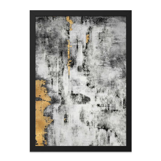 Modern Abstract Wall Art, Gold Accent Decor, Contemporary Print, Minimalist Artwork, Home Office Decor - Tawshia