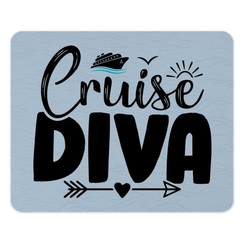 Cruise Diva Mousepad, Vacation Gift, Ocean Lover, Cruise Life, Travel Gift, Girl Trip, Gifts For Her, Cruise Mouse Pad, Tropical Mousepad - Tawshia