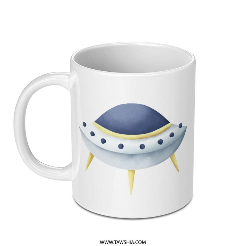 UFO Mug, Flying Saucer Gift, Space Lover Mug, Alien Abduction Mug, Novelty Mug, Cute Mug, Sci-Fi Gift, Unique Coffee Mug, Gift for Him, Her - Tawshia