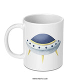 UFO Mug, Flying Saucer Gift, Space Lover Mug, Alien Abduction Mug, Novelty Mug, Cute Mug, Sci-Fi Gift, Unique Coffee Mug, Gift for Him, Her - Tawshia