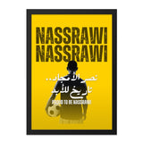 Nassrawi Wall Art, Football Fan Gift, Arabic Wall Decor, Soccer Team Poster, Sports Art Print, Home Decor, Nassr FC, Soccer Fan Art - Tawshia