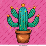 Cactus Pinback, Cute Cactus, Plant Pin, Desert Plant Pin, Succulent Pin, Potted Cactus, Sparkle Cactus, Pink Pinback, Fun Pinback - Tawshia