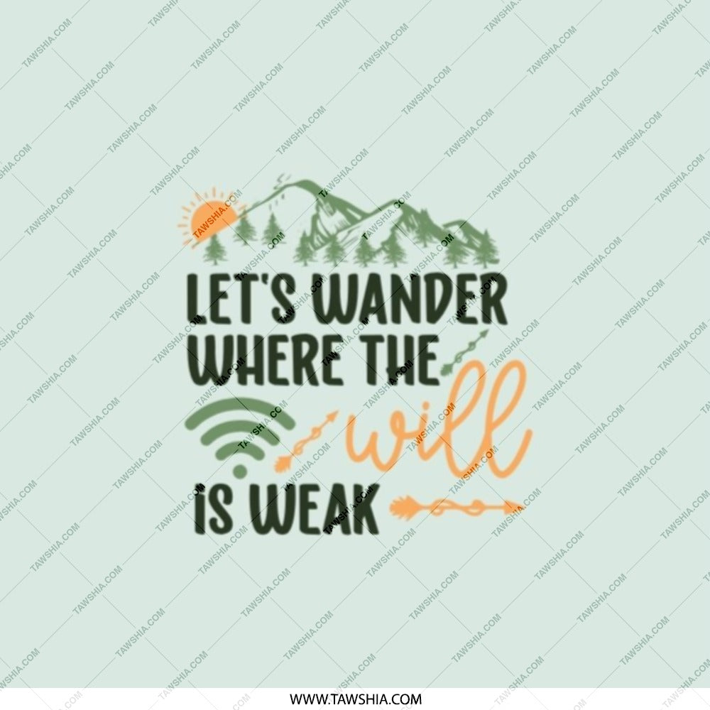 Lets Wander Pocket Mirror, Outdoors, Hiking Gift, Gift For Traveler, Adventure Lover, Travel Bug Pocket Mirror, Compact Mirror - Tawshia