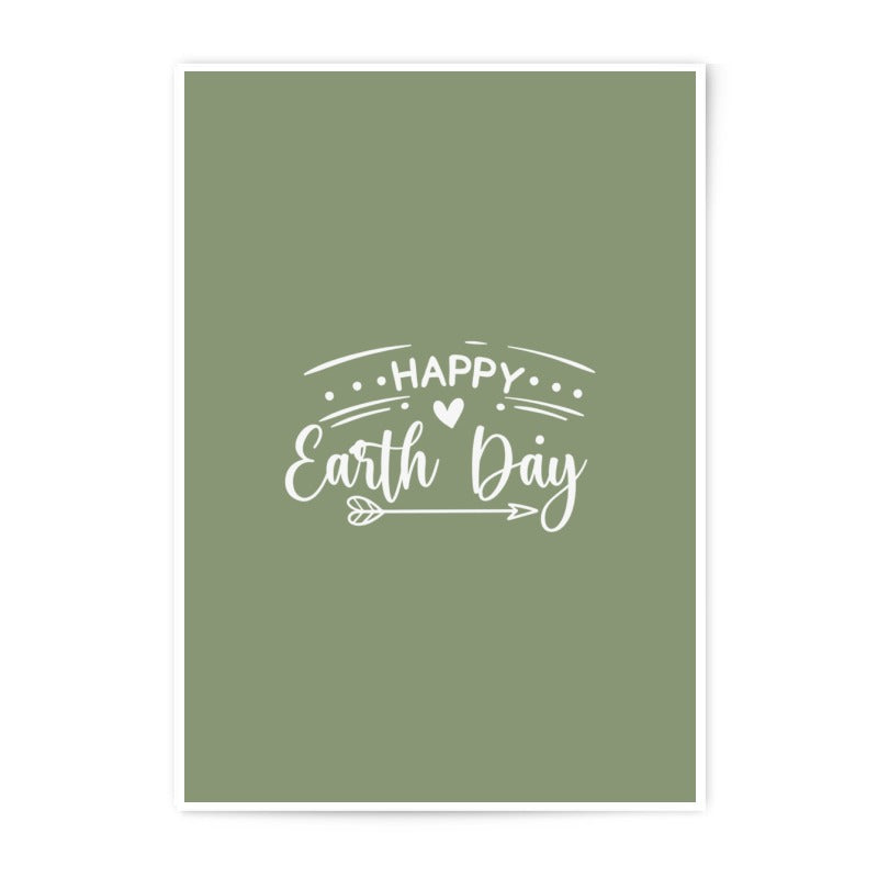 Happy Earth Day Photographic Prints, Eco Friendly Art, Earth Day Decor, Green Illustration, Wall Art, Home Decor - Tawshia