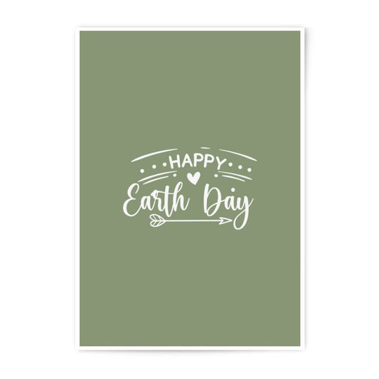 Happy Earth Day Photographic Prints, Eco Friendly Art, Earth Day Decor, Green Illustration, Wall Art, Home Decor - Tawshia