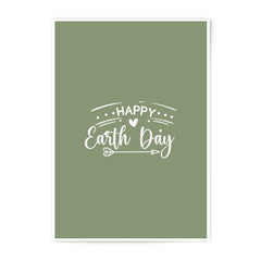 Happy Earth Day Photographic Prints, Eco Friendly Art, Earth Day Decor, Green Illustration, Wall Art, Home Decor - Tawshia