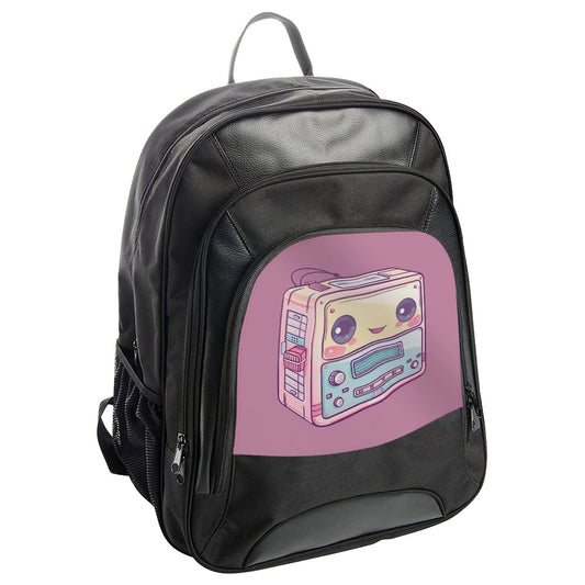 Kawaii Cassette Player Backpack, Cute Retro Music Bag, Aesthetic School Backpack, Trendy Bookbag, Vintage Backpack Gift for Her - Tawshia