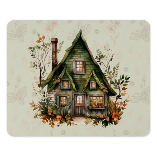 Cottagecore MousePad, Whimsical Home Decor, Watercolor House Illustration, Fairy Tale Aesthetic, Cute Desk Accessories, PC Gamer Gift - Tawshia