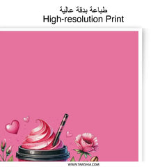 Pink Coffee Photographic Prints, Floral Coffee Cup Art, Coffee Lover Gift, Pink Home Decor, Kitchen Art, Cute Coffee Print, Wall Art - Tawshia