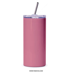 Stylish Pink Tumbler with Straw Travel Cup product