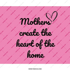Mothers Day Mouse Pad, Heart of Home, Pink Office Decor, Gift for Mom, Sentimental Present, Mothers Day Gift, Mousepad - Tawshia