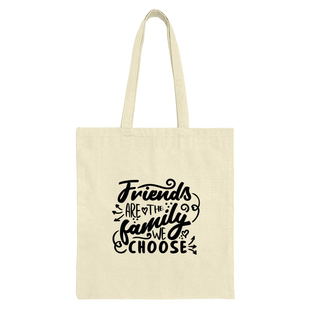 Friends are Family Tote Bag, Gift for Friends, Friendship Tote, Motivational Bag, Best Friend Gift, Everyday Bag, Canvas Tote Bag - Tawshia