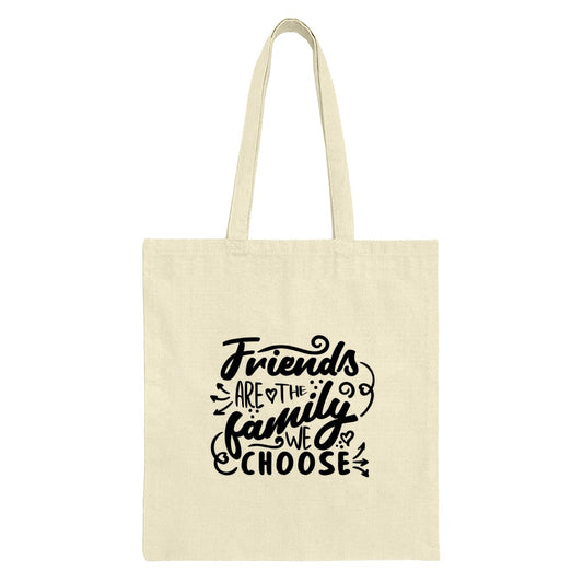 Friends are Family Tote Bag, Gift for Friends, Friendship Tote, Motivational Bag, Best Friend Gift, Everyday Bag, Canvas Tote Bag - Tawshia
