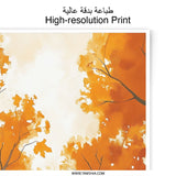 Autumn Canopy Photographic Print, Fall Leaves Art, Tree Photography, Warm Tones, Nature Decor, Wall Art Print - Tawshia