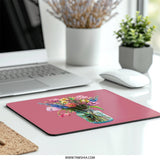 Floral Mouse Pad, Mason Jar Bouquet, Flower Arrangement, Desktop Accessory, Cute Office Decor, Gift for Her, Artistic Mousepad - Tawshia
