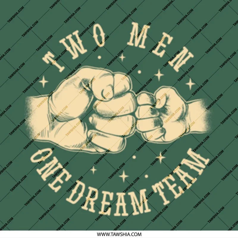 Two Men One Dream Team Inspiring Art product type